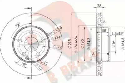 R BRAKE 78rbd26475 -  Тормозной диск